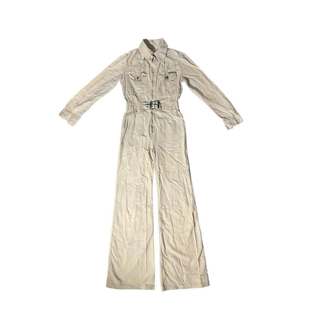 Vintage Rose Hips Jeans Jumpsuit Coveralls Sz 5/36 Workwear Flying Military